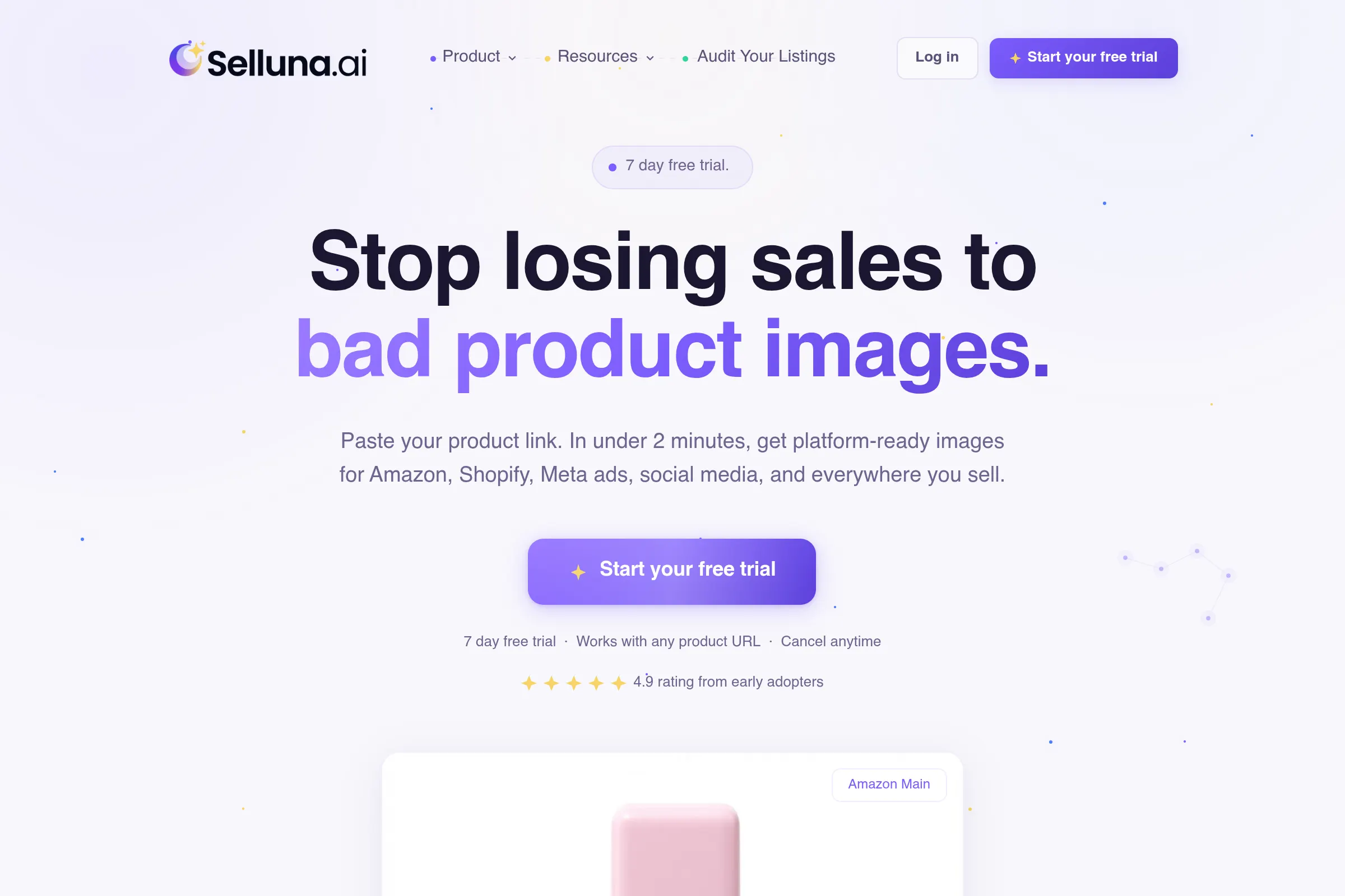 Selluna — Custom Website Design by AureloFlow
